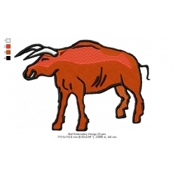 Bull Embroidery Design 3